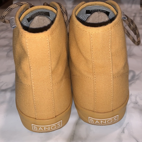 COPY - Bangs Canvas Hi top Sneakers tan size women’s 8 - Picture 4 of 11
